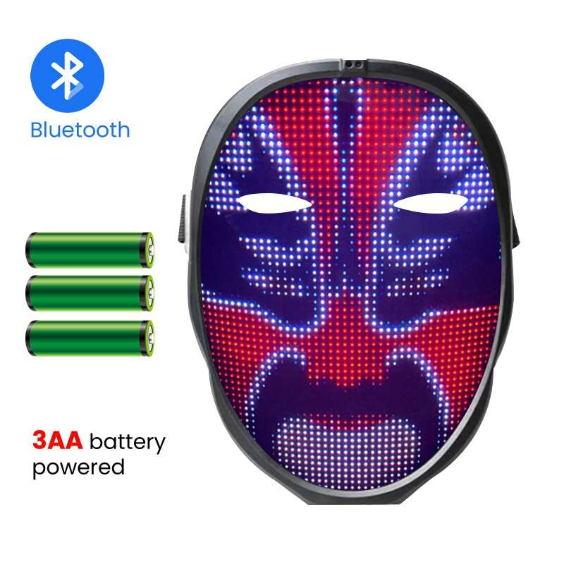 New Led Bluetooth RGB Lights Up Party Mask DIY Picture