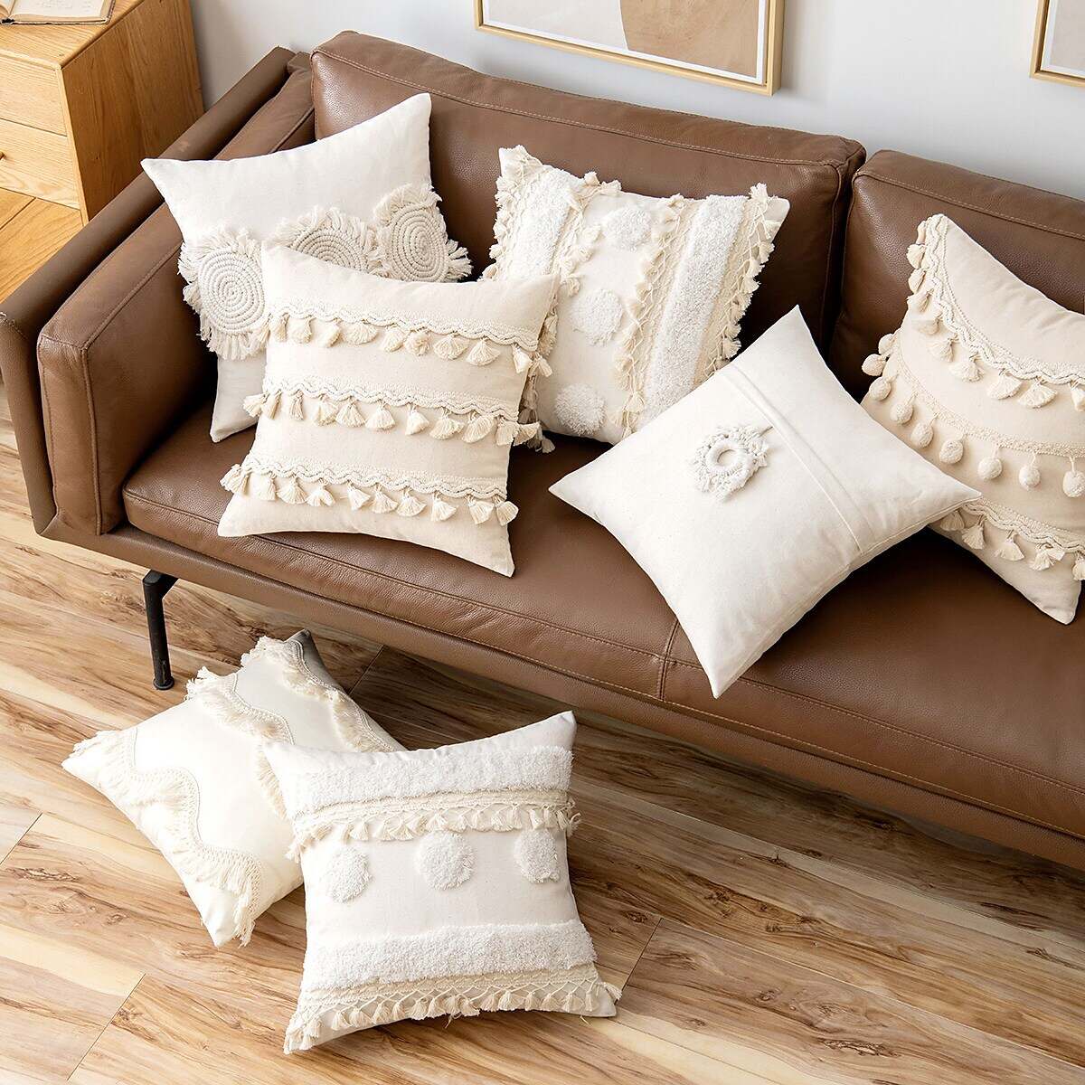 1 pcs Lace Tufted Pillow Cover