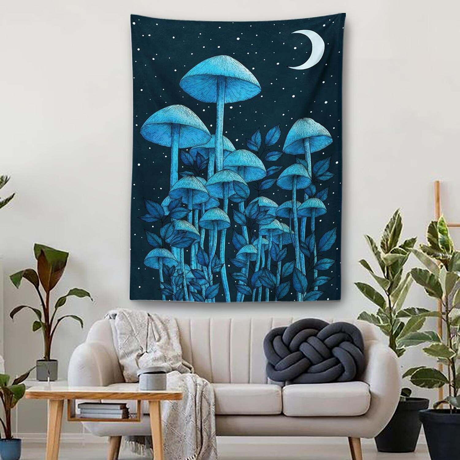 Trippy Mushroom Wall Tapestry Art Decor