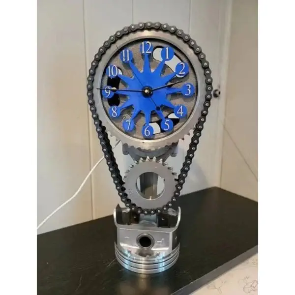 🎄CHRISTMAS BIG SALE - SMALL BLOCK TIMING CHAIN CLOCK, MOTORIZED, ROTATING