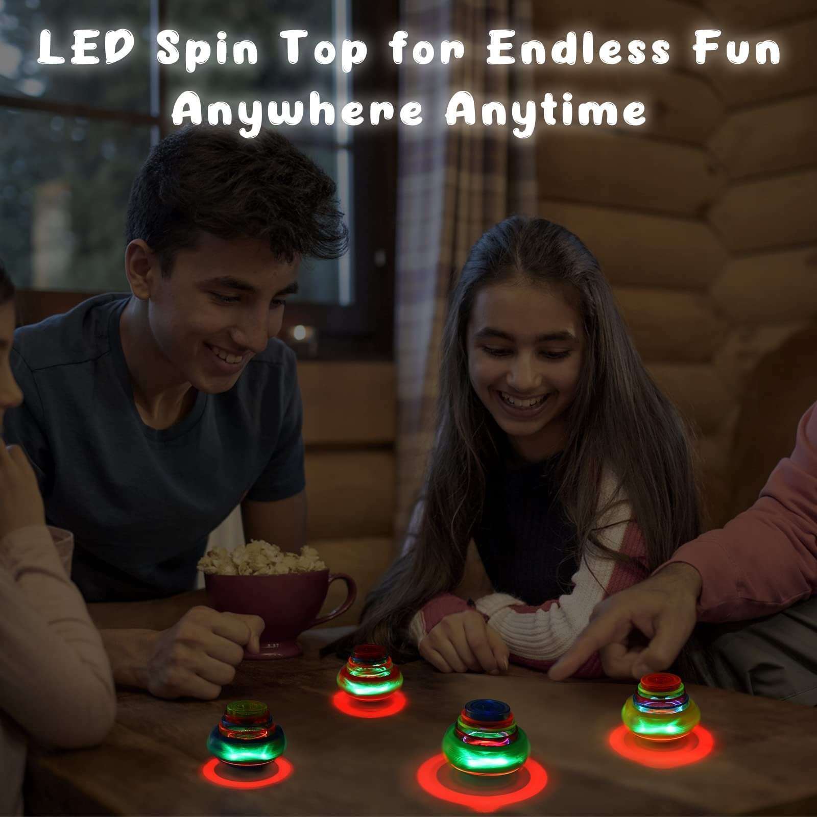 BIG SALE - 50% OFF Music Flashing Spinners Toy With Launcher