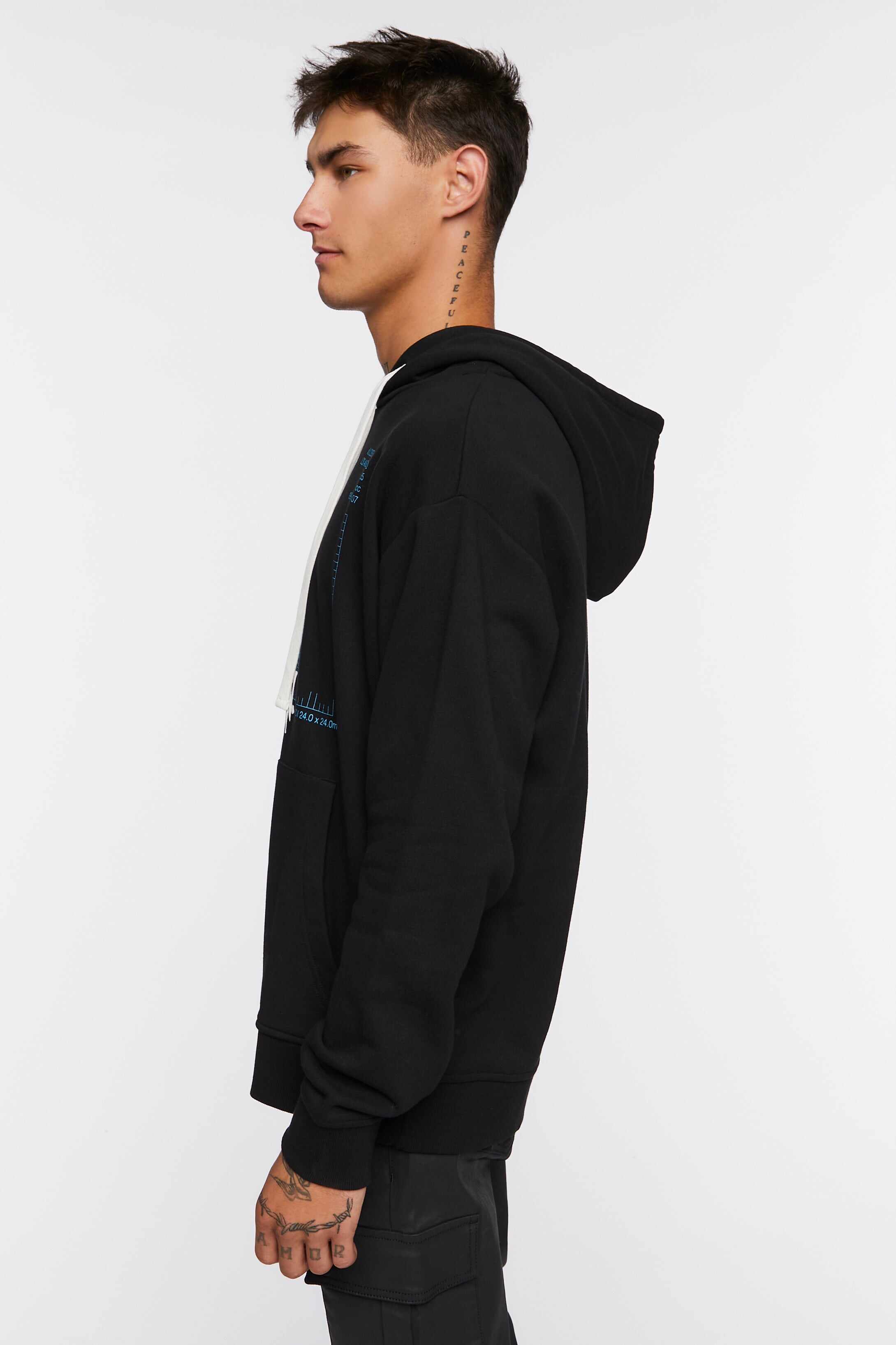 Men Apparel | DVSN Graphic Hoodie Black Forever21 - TK59551