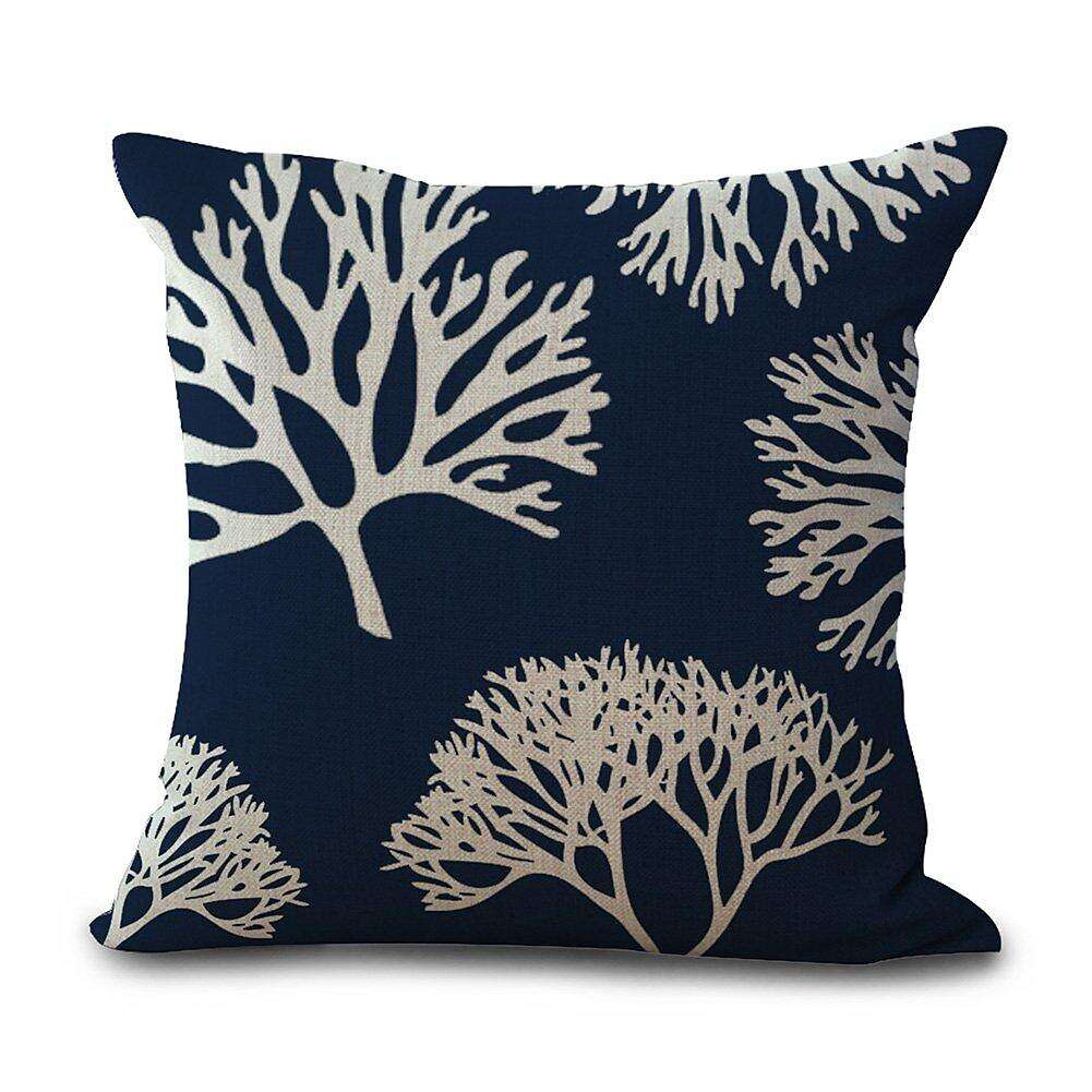 Ocean Theme Double Side Pillow Cover 4PC Soft Decorative Square Cushion Case Pillowcase for Bedroom Livingroom Sofa Couch Chair