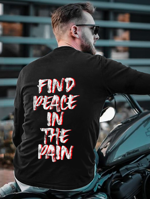 Find Peace In The Pain Print T-Shirt