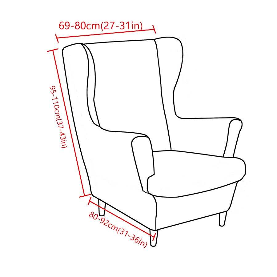 Slipcovers Wing Chair with Seat Cushion Cover for Strandmon