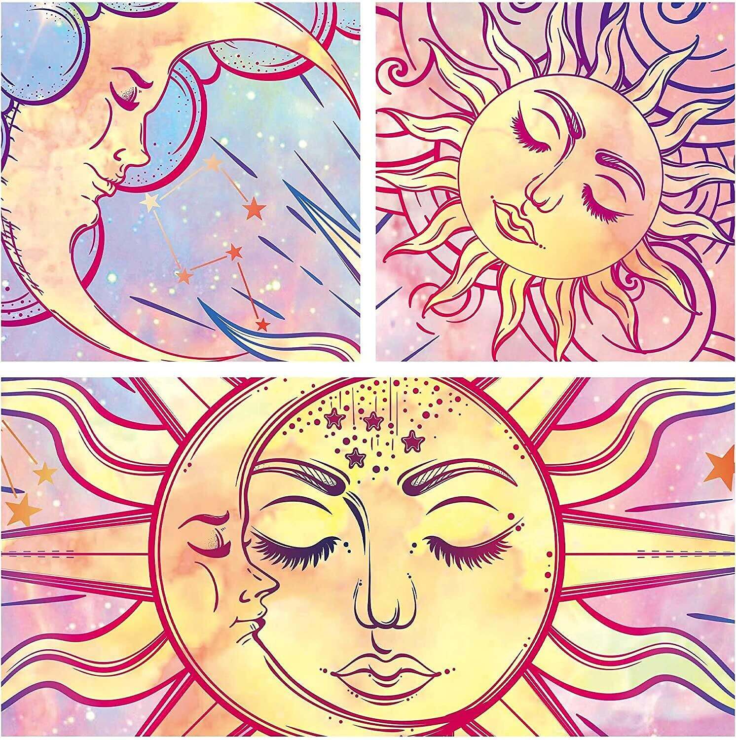 Tarot Divination Wall Tapestry Sun Moon Tapestry