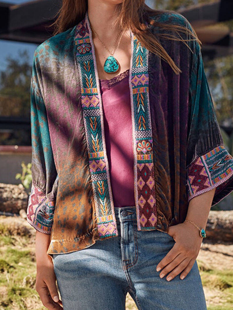 Gradient Vlevet Kimono