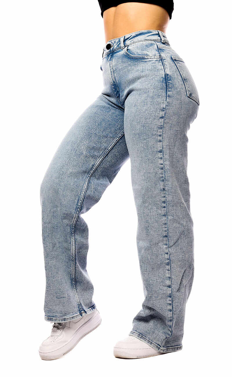 Womens Baggy Fitjeans - 80s Blue