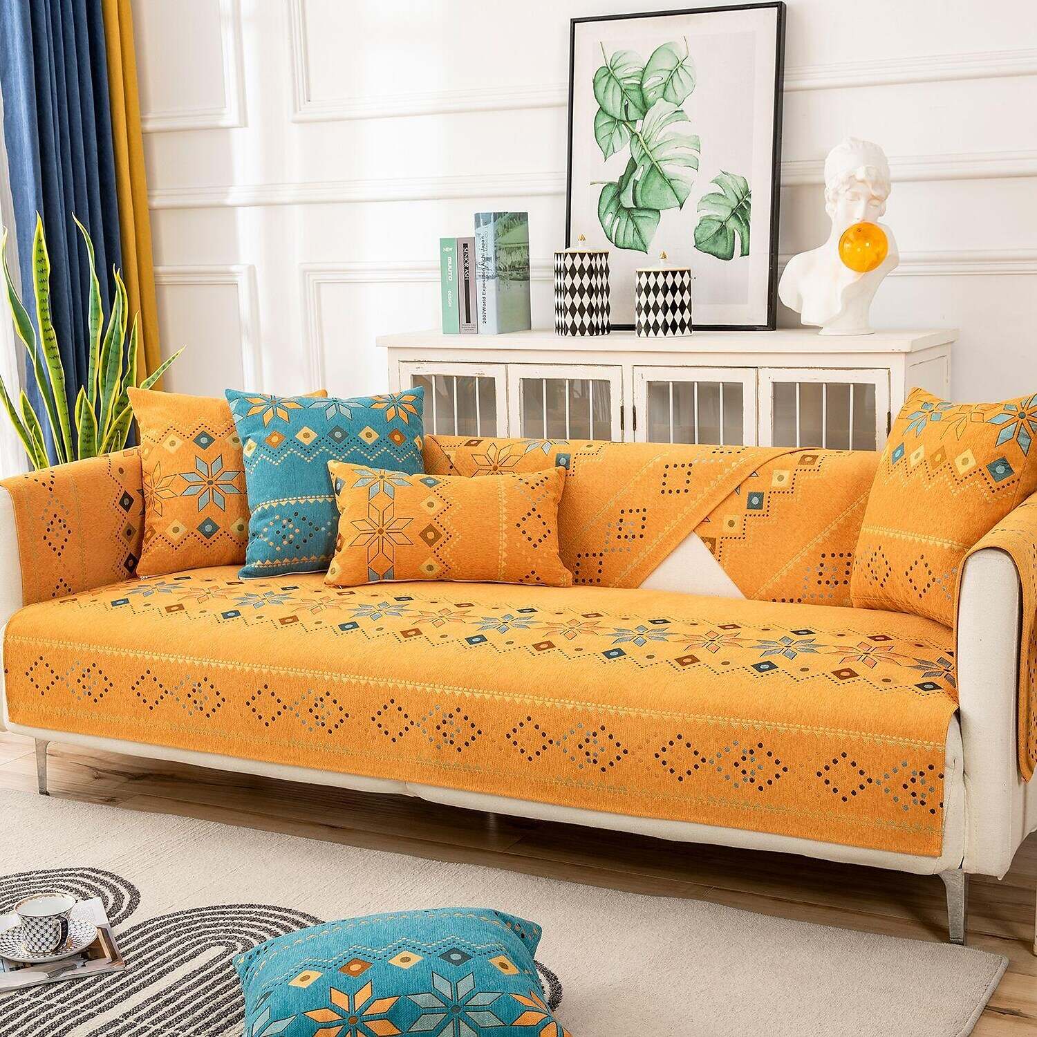 Boho Style Sofa Slipcover Sofa Seat Cover Sectional Couch Covers(Sold by Piece/Not All Set)?