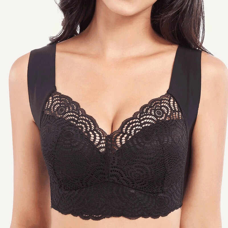 Wire Free Lace Bras for Women Plus Size Vest