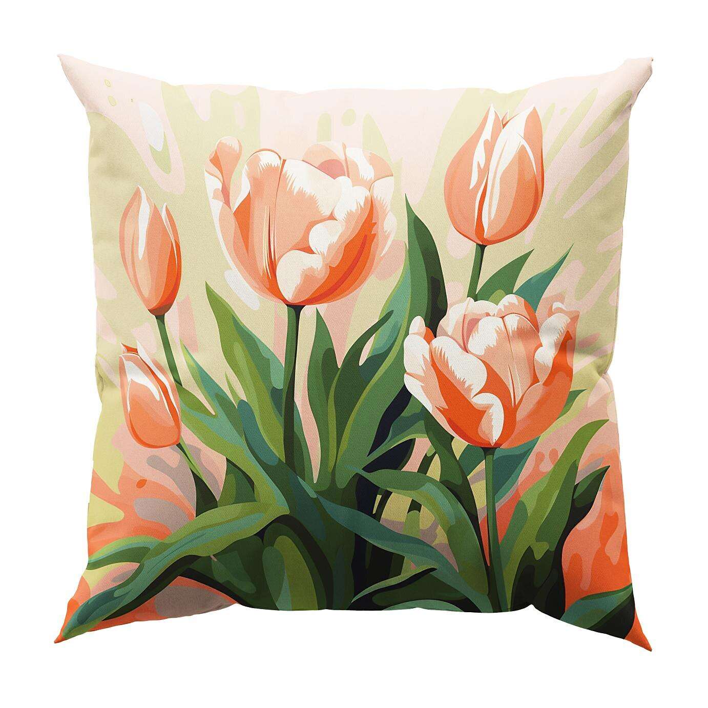 Floral Plant Pillow Cover 1PC