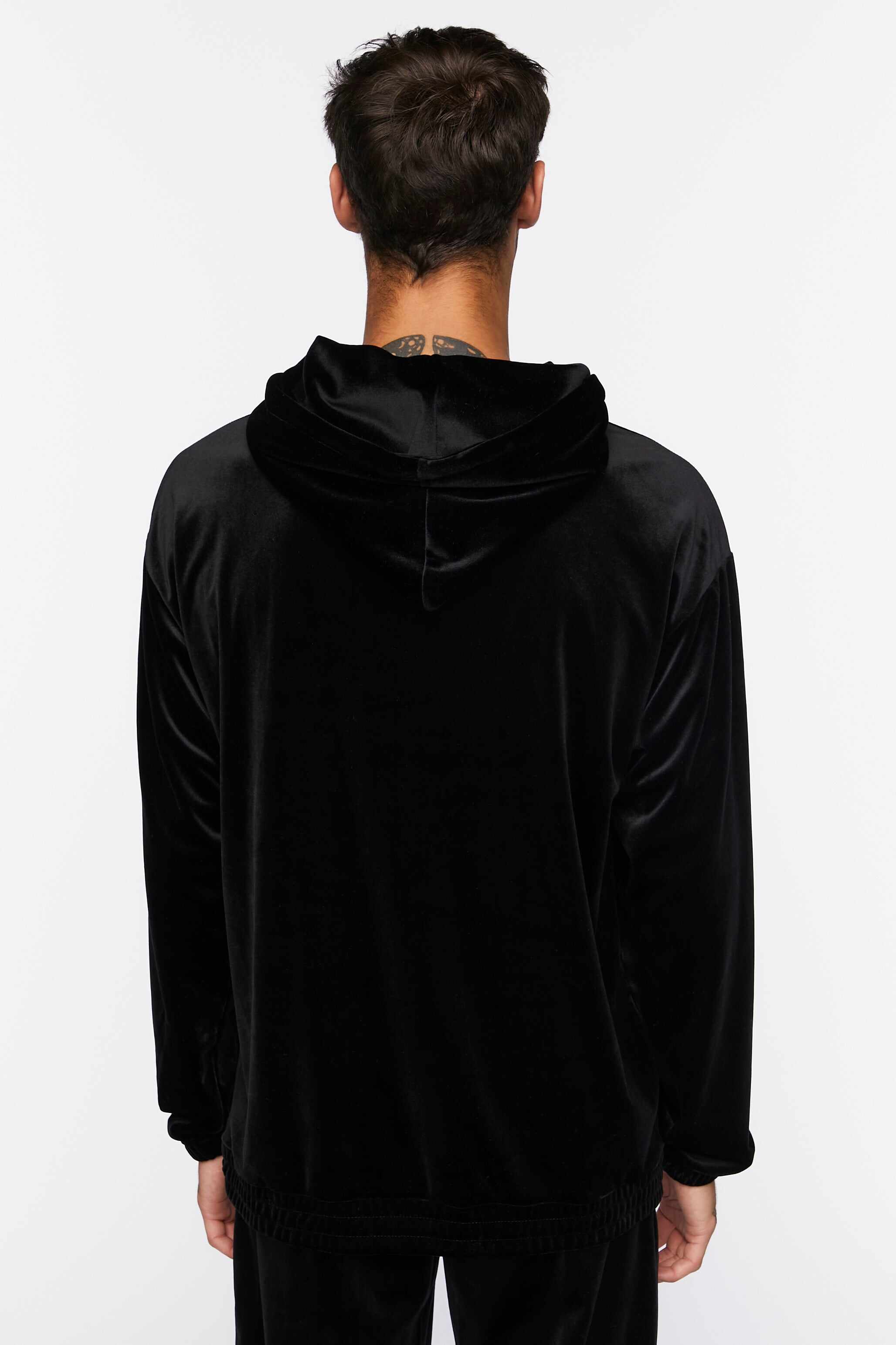 Men Apparel | Velour Drawstring Hoodie Brown Forever21 - JX38828