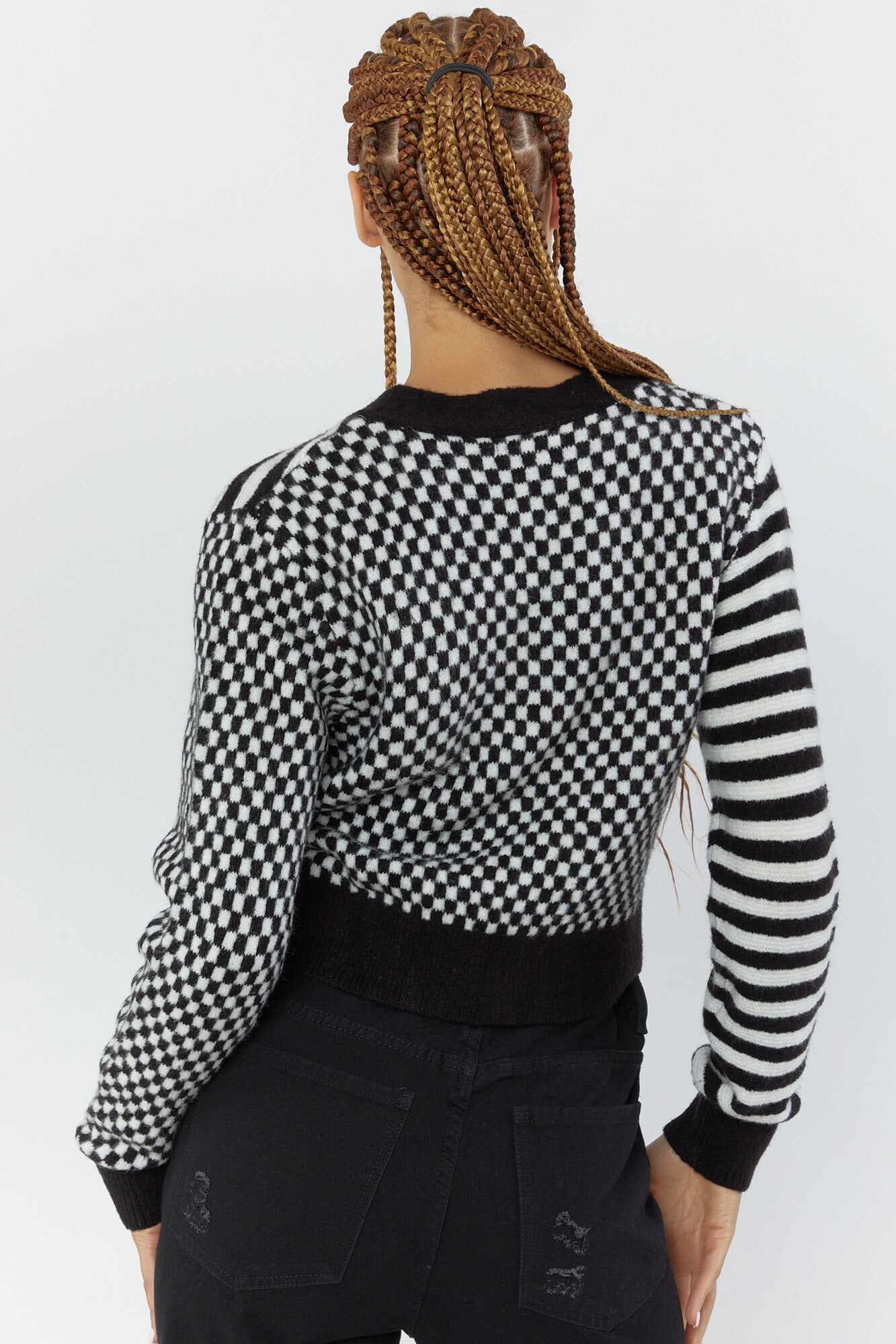 Women Apparel | Checkered Cardigan Sweater Green Forever21 - NE85684