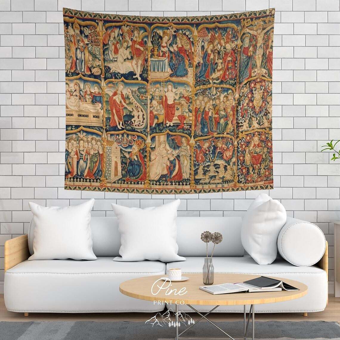 Medieval Painting Wall Tapestry Art Decor