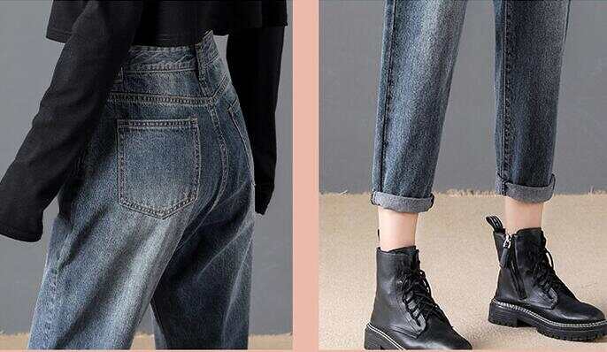 High-rise Harem Cropped Jeans