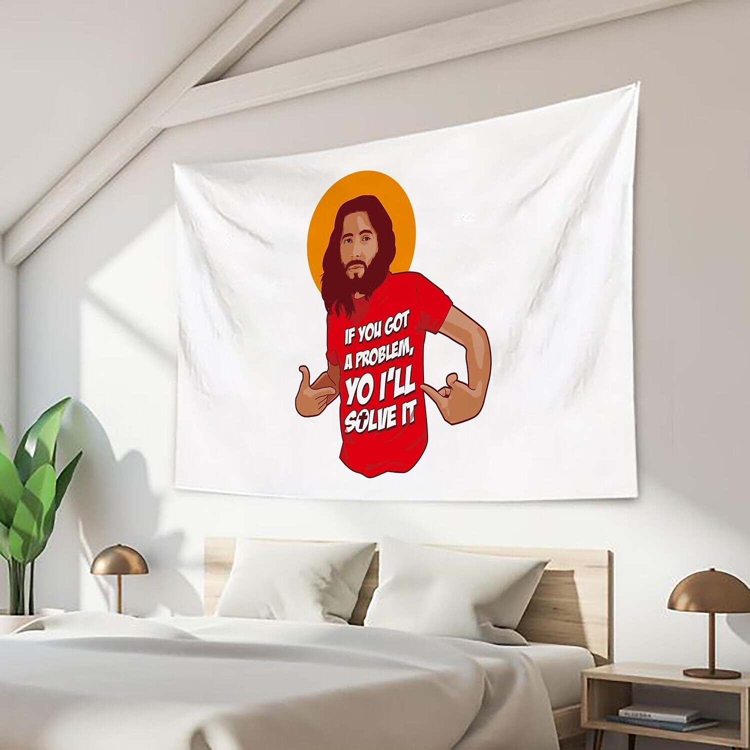 Funny Large Wall Tapestry Jesus Art Decor