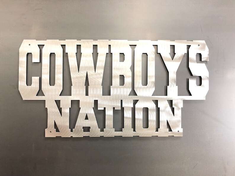 Cowboys Sign Cowboys Nation!! Show your pride and make the guys salivate over your man cave steel!! Your School or Team Mascot