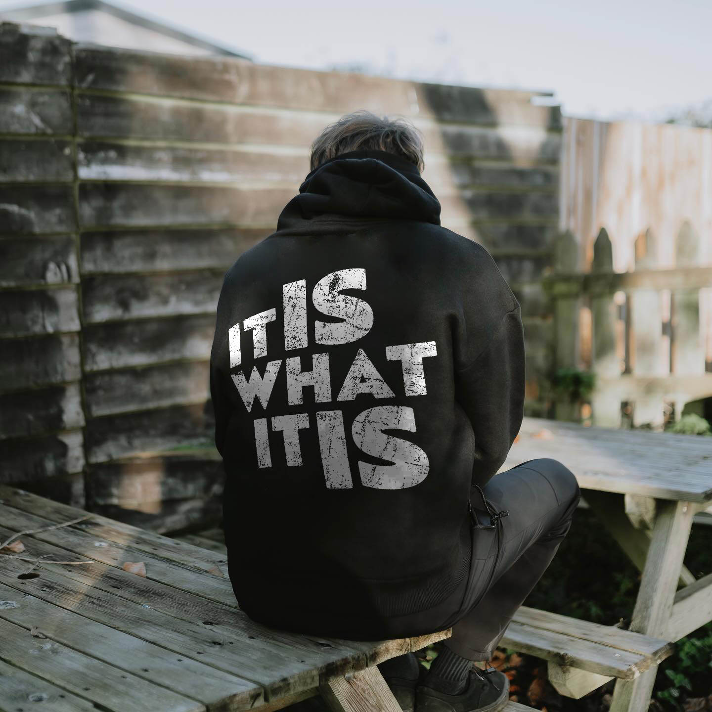 It Is What It Is Print Hoodie