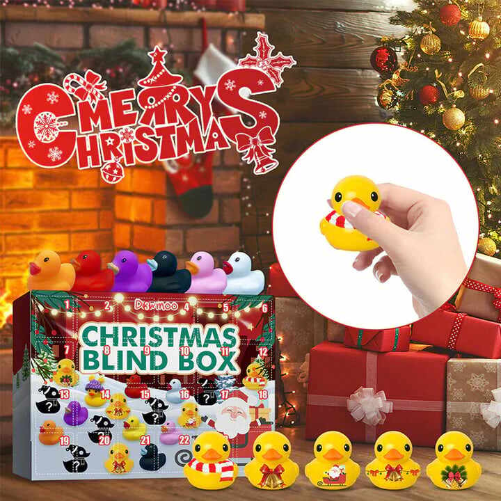 Christmas Rubber Ducks Advent Calendar 2023(1 Set 24 Ducks)