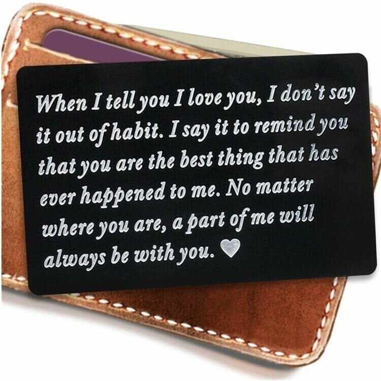 BIG SALE - 48% OFF - Mini Laser Engraved Wallet Card, Commemorative Card