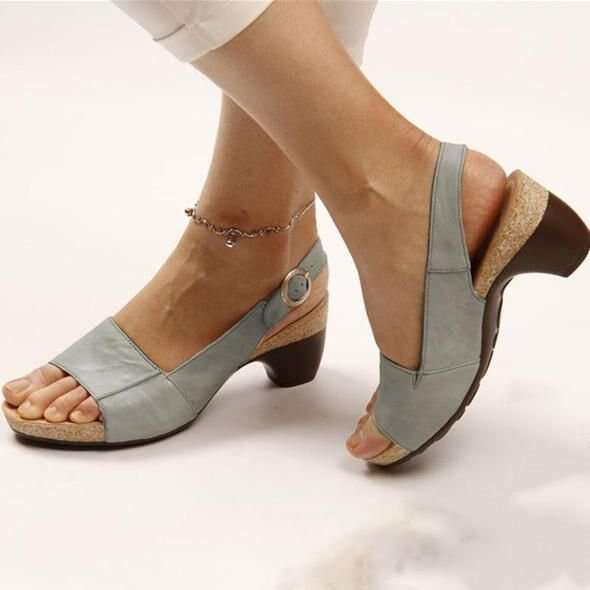 Clearance Sale- Comfortable Elegant Low Chunky Heel Shoes