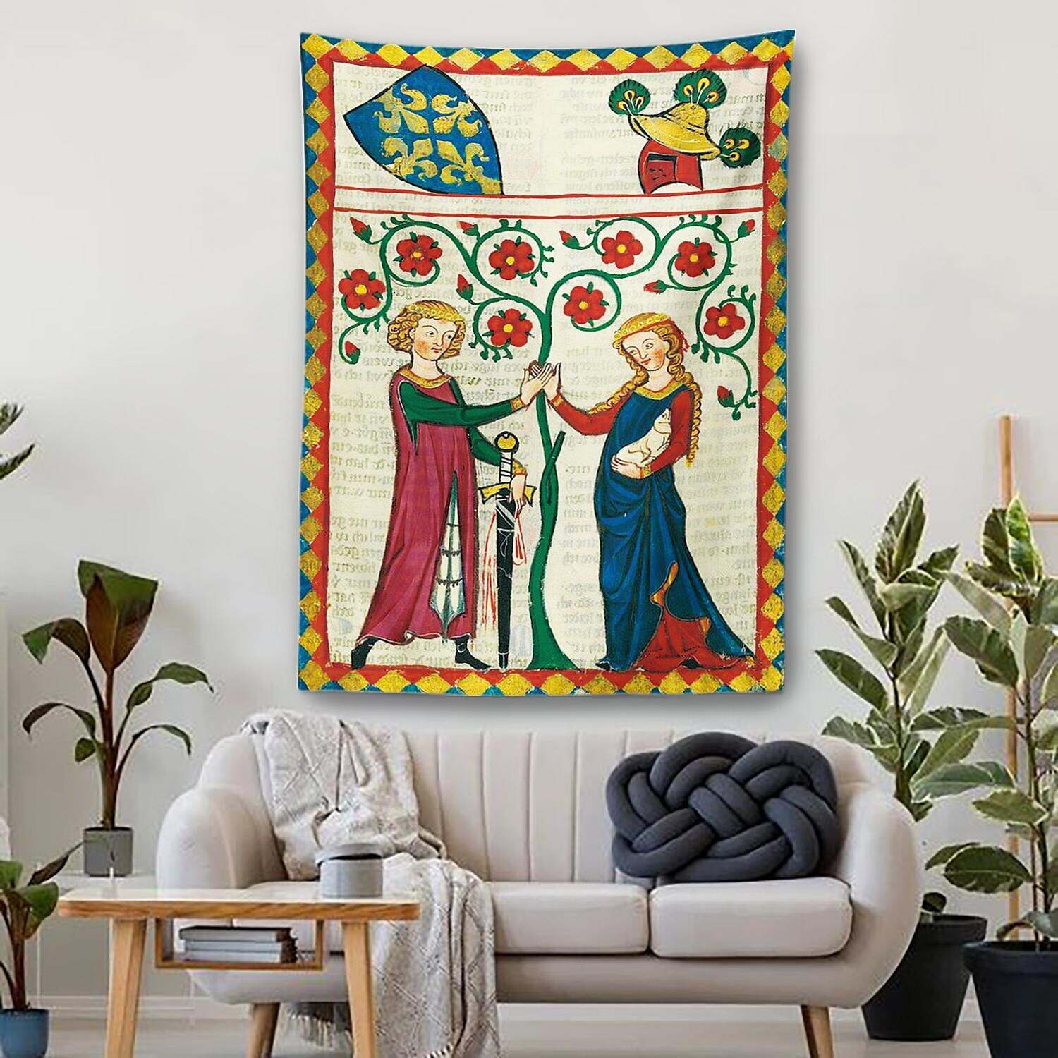 Medieval Large Wall Tapestry Art Decor