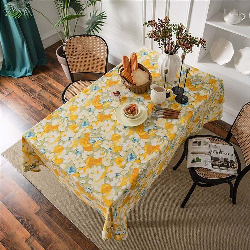 Pastoral Tablecloth Cotton Linen Fabric Table Cloth