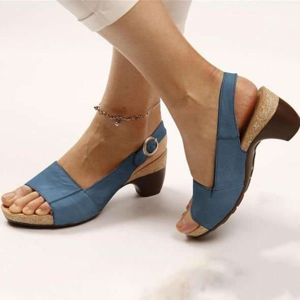 Clearance Sale- Comfortable Elegant Low Chunky Heel Shoes