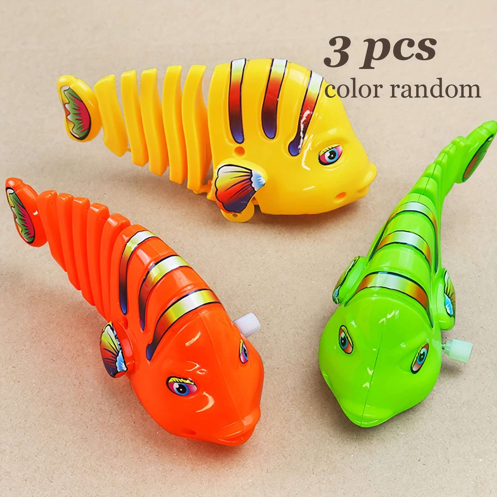 Plastic Wind-Up Wiggle Fish Toys