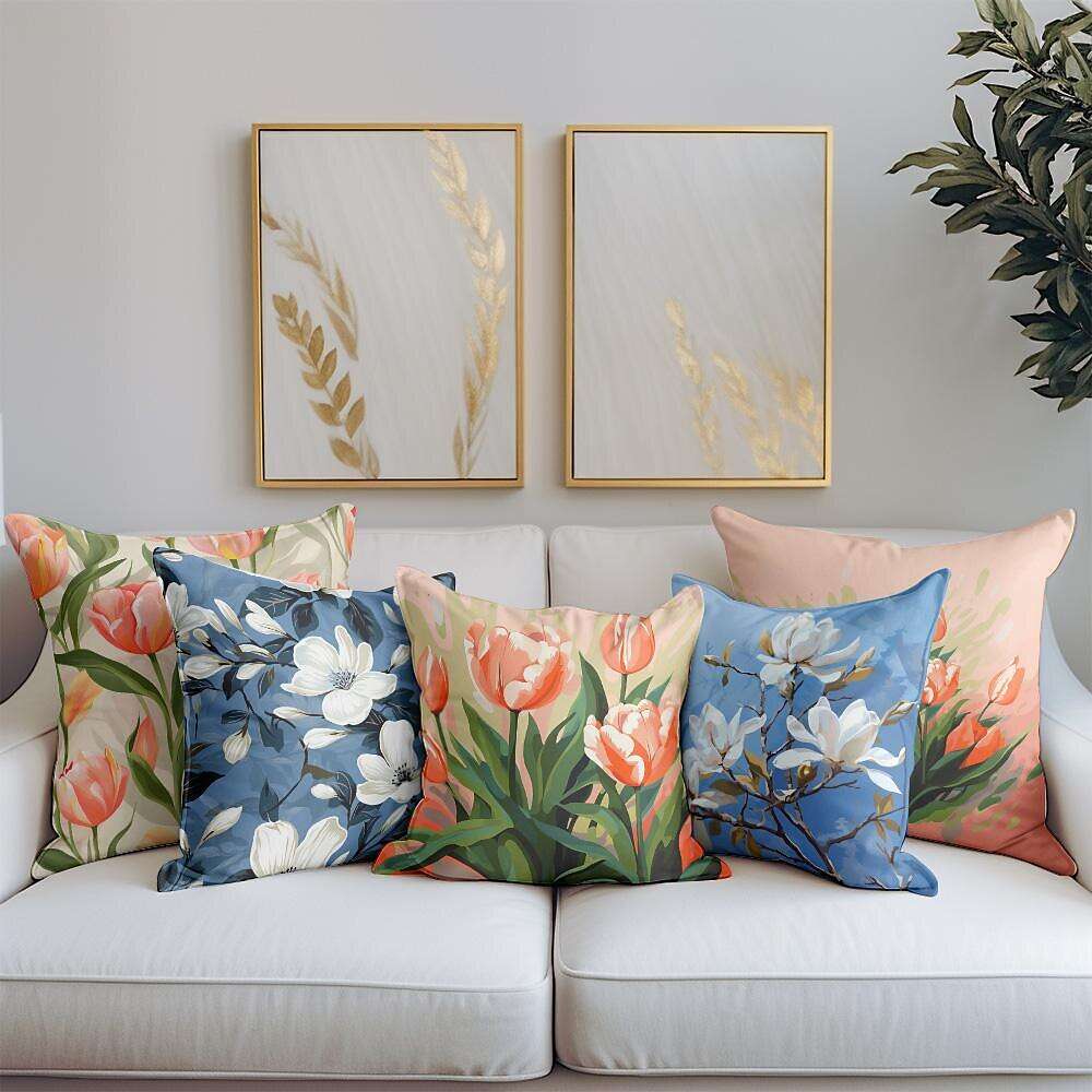 Floral Plant Pillow Cover 1PC