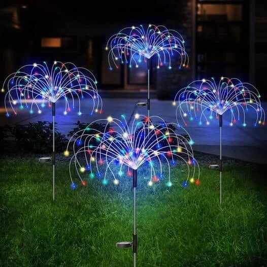 Last Day 47% OFF - Waterproof  Solar Garden Fireworks Lamp