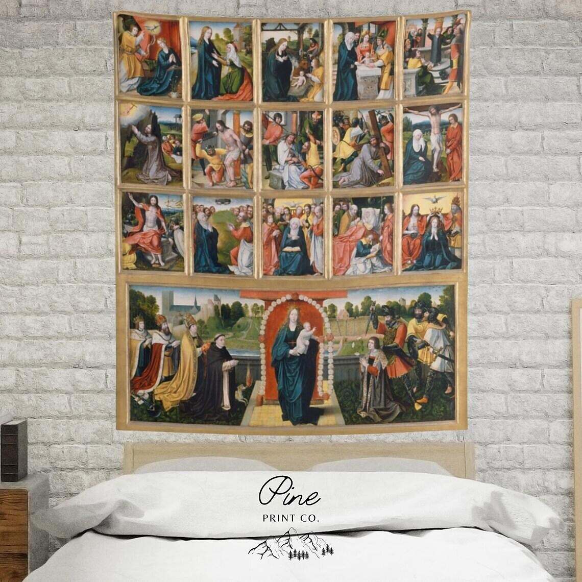 Medieval Painting Wall Tapestry Art Decor