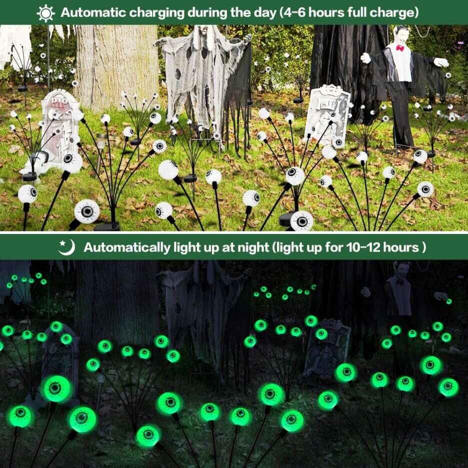 😈Early Halloween 50% OFF-Sale👻Halloween Solar Powered Scary Eyeball Lights