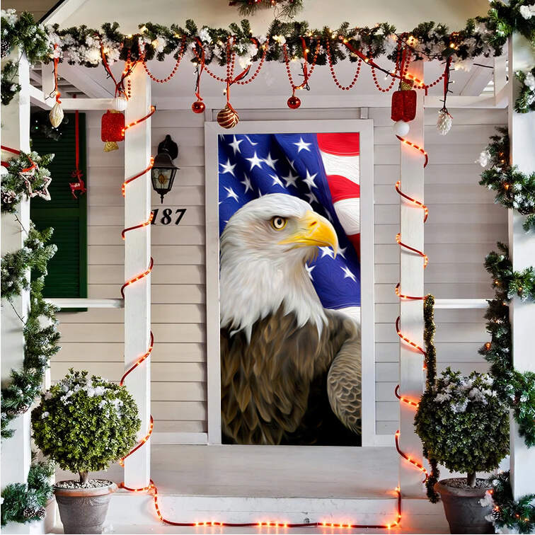 Patriotic Flag Door Set Door Mural