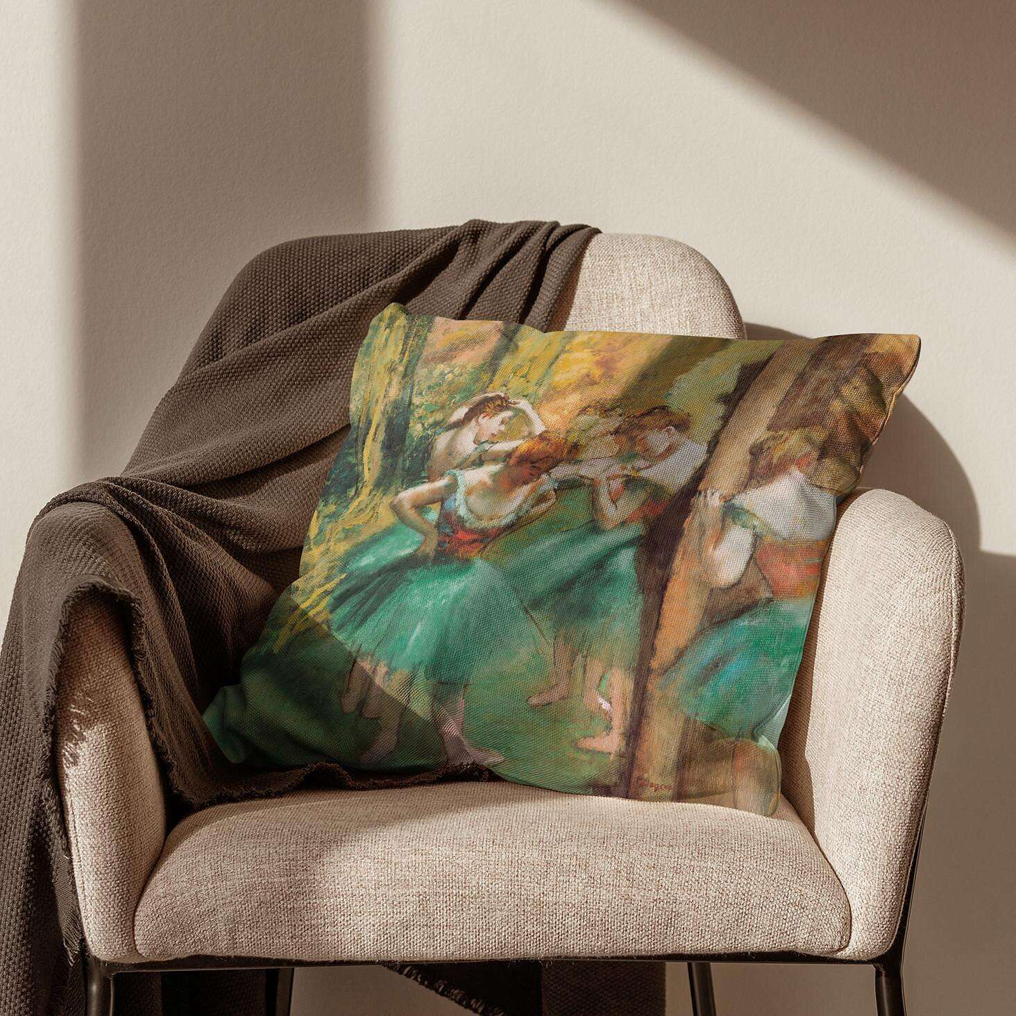 Edgar Degas Painting Double Side Pillow Cover 4PC Ballerina Soft