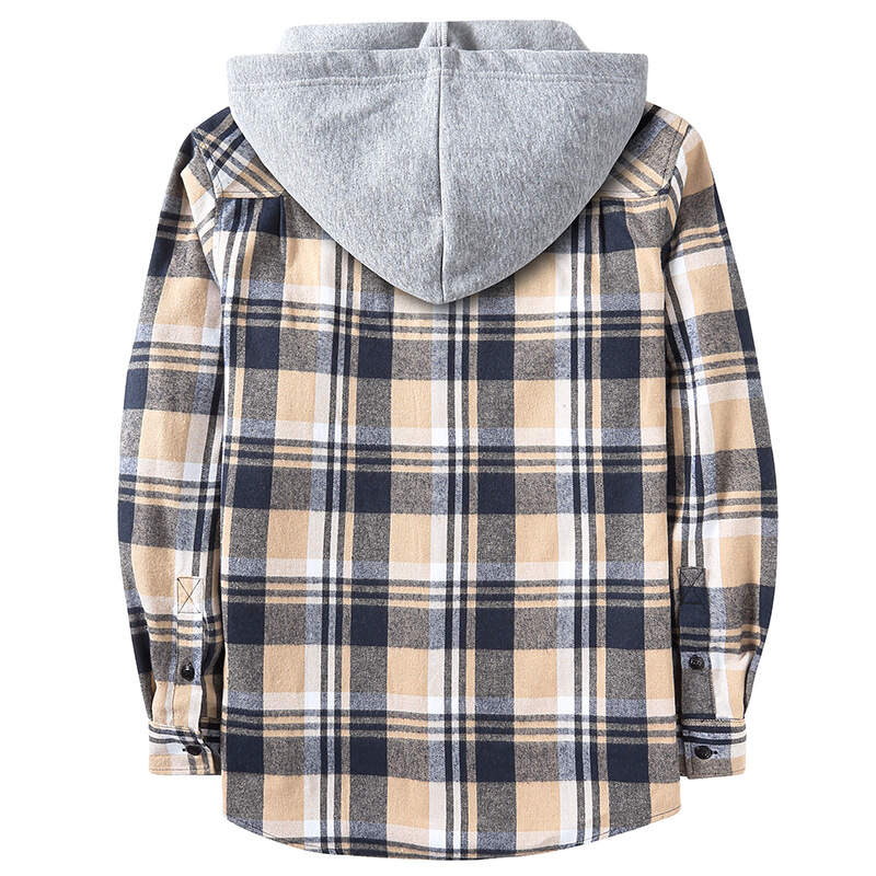 plaid hooded jacket - Buy 3 and get free shipping