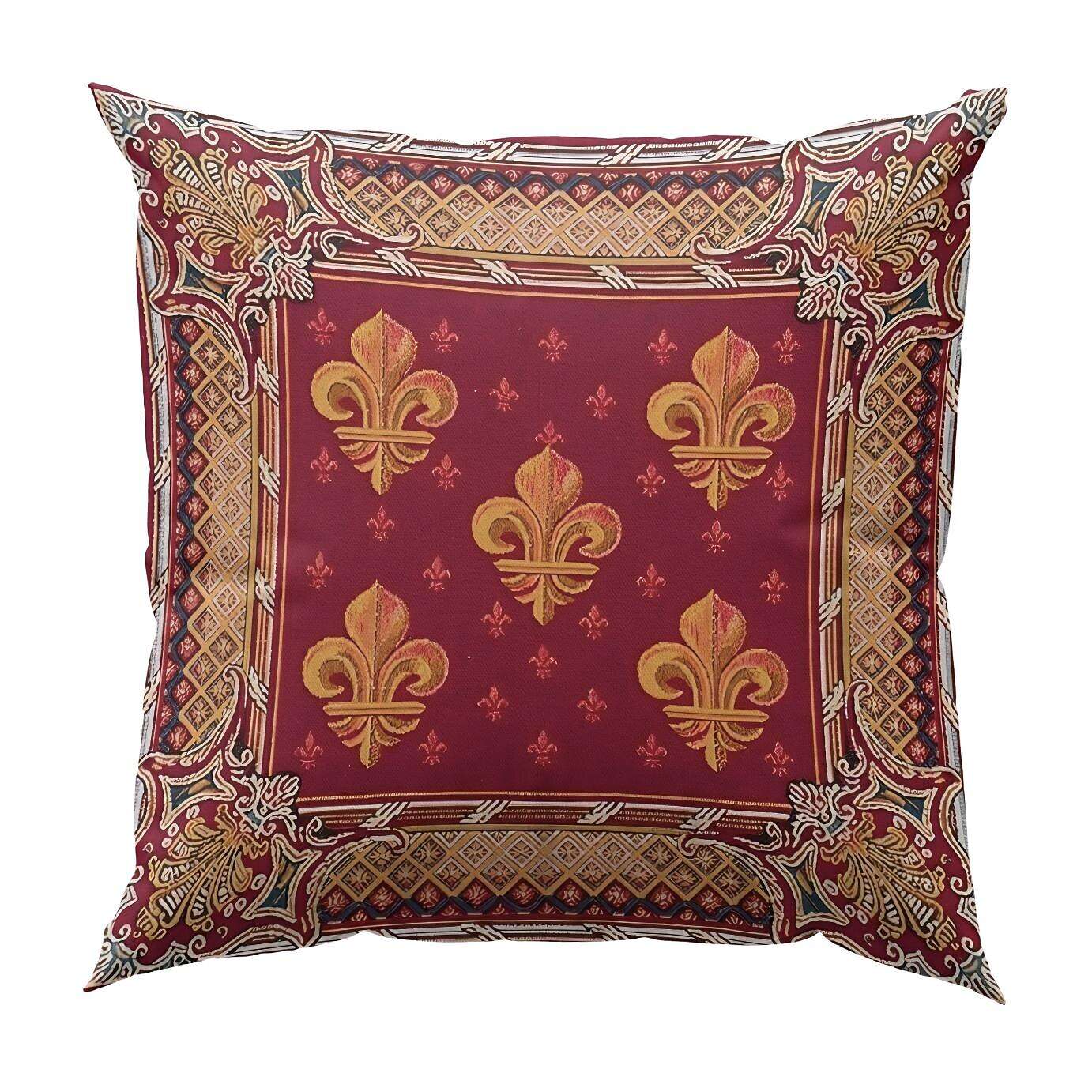 Fleur de Lis Double Side Pillow Cover 4PC