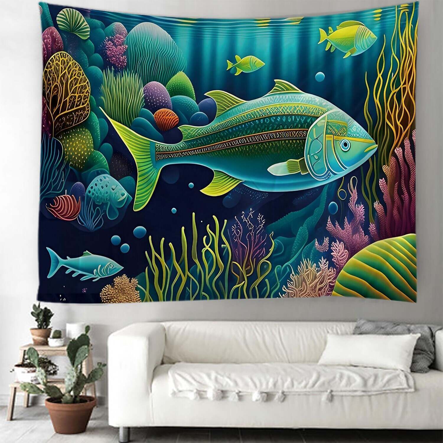 Ocean Fish Wall Tapestry Art Decor