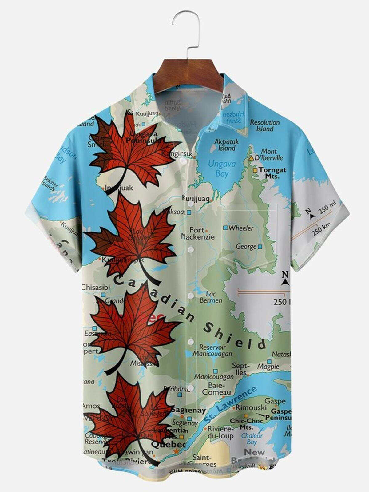 Canada Day Men's Shirts With Pocket