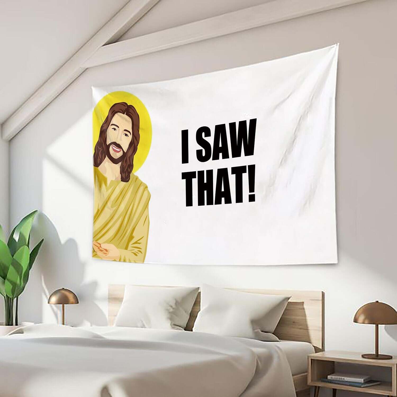 Funny Large Wall Tapestry Jesus Art Decor