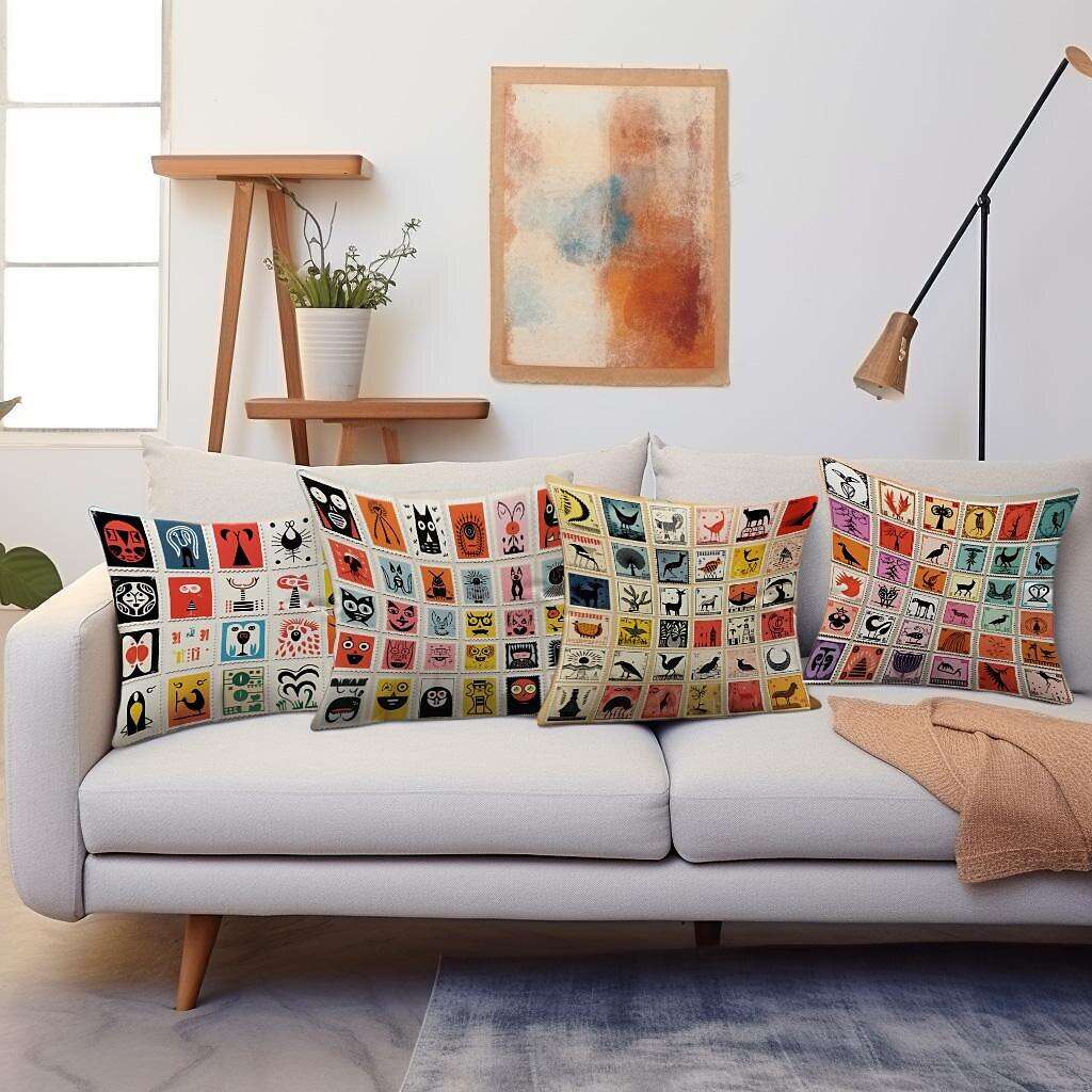 Stamp Collection Pillow Cover 1PC