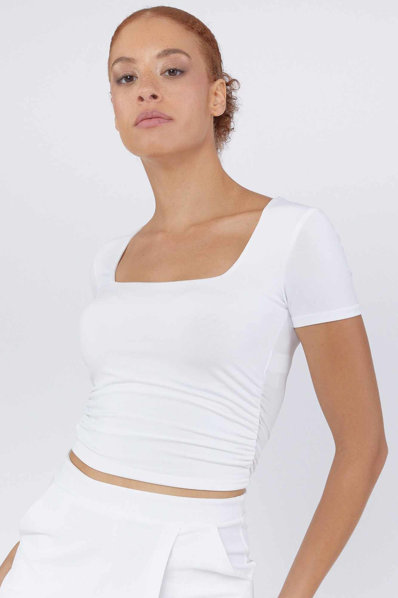 Women Apparel | Square Neck Crop Top Orange Forever21 - JN80538