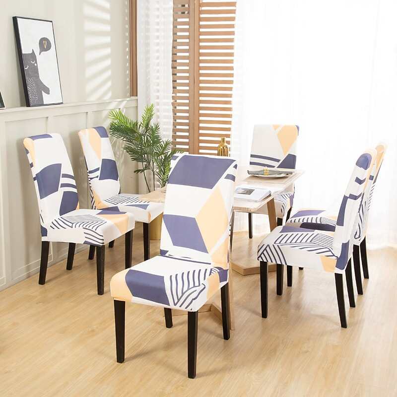 2 Pcs Stretch Kitchen Chair Cover Slipcover