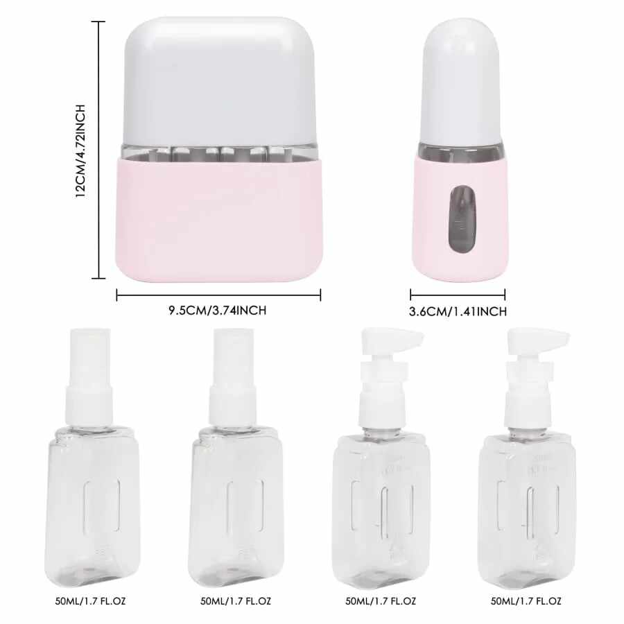 Mini Shampoo Dispenser Portable Travel Bottle Set