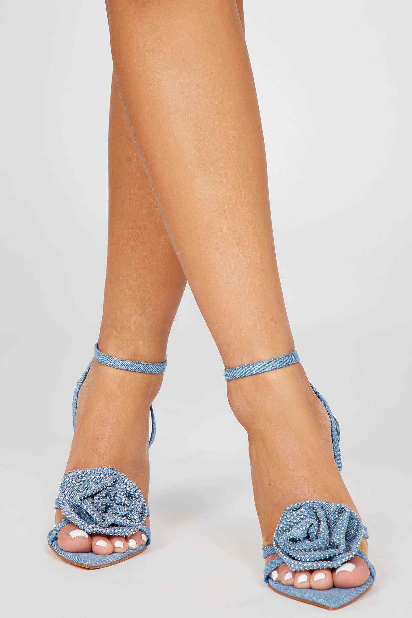 Angelina Rose Heeled Sandals   Denim