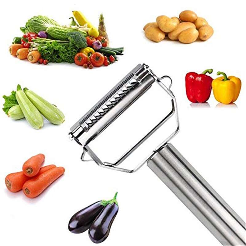 Dual Fruit Vegetable Peeler&Julienne Peeler Cutter Sharp Multifunction Stainless Steel Potato Carrot Grater Planing Kitchen Tool