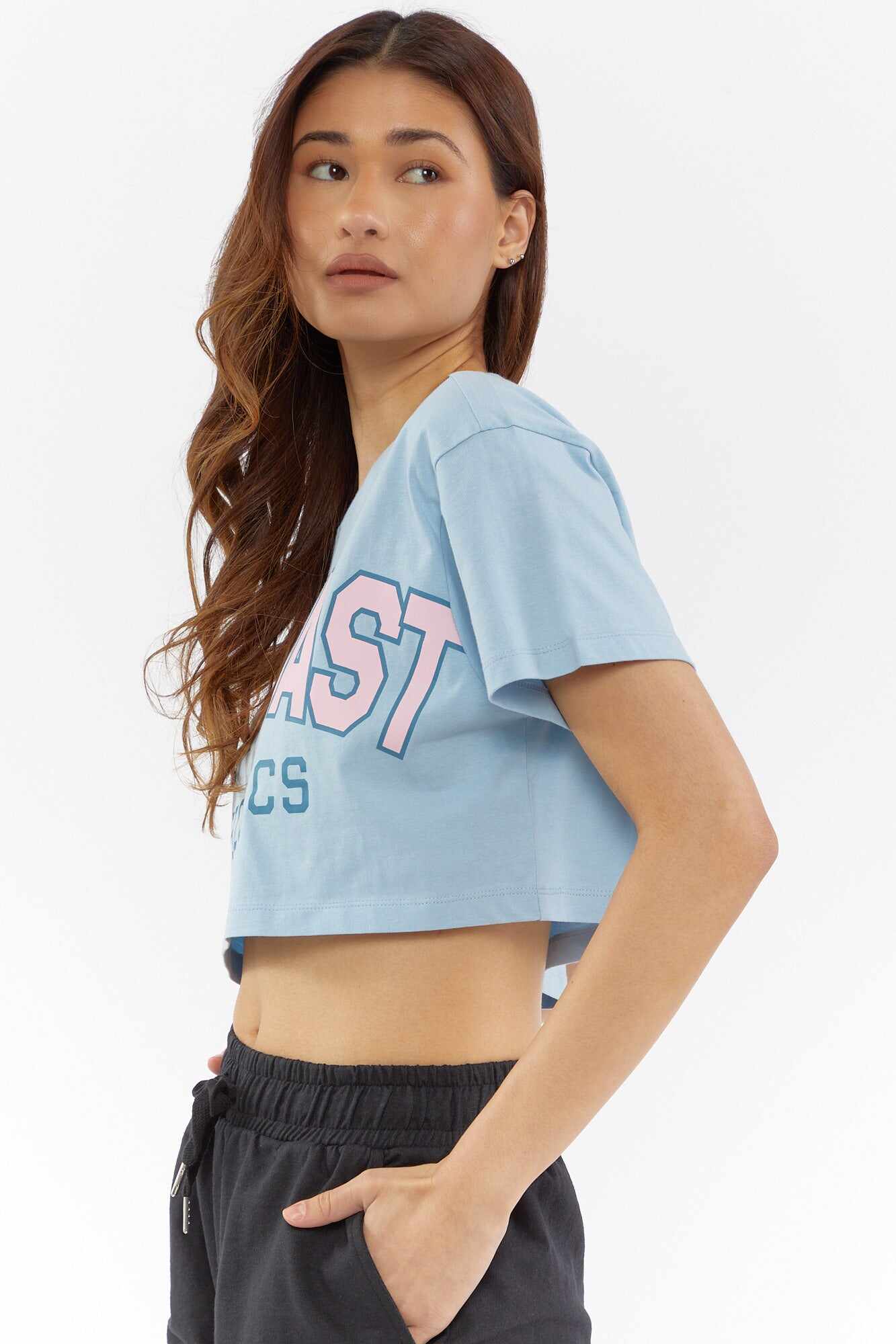 Women Apparel | Graphic Cropped Tee Light Pink Forever21 - BX22811