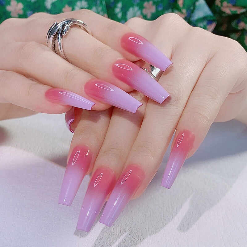 24 pcs/box matte ballerina false nails