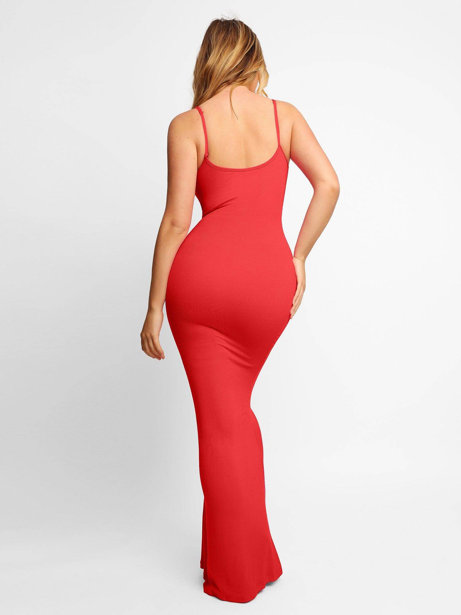 Built-In Shapewear Slip Maxi Lounge Dress