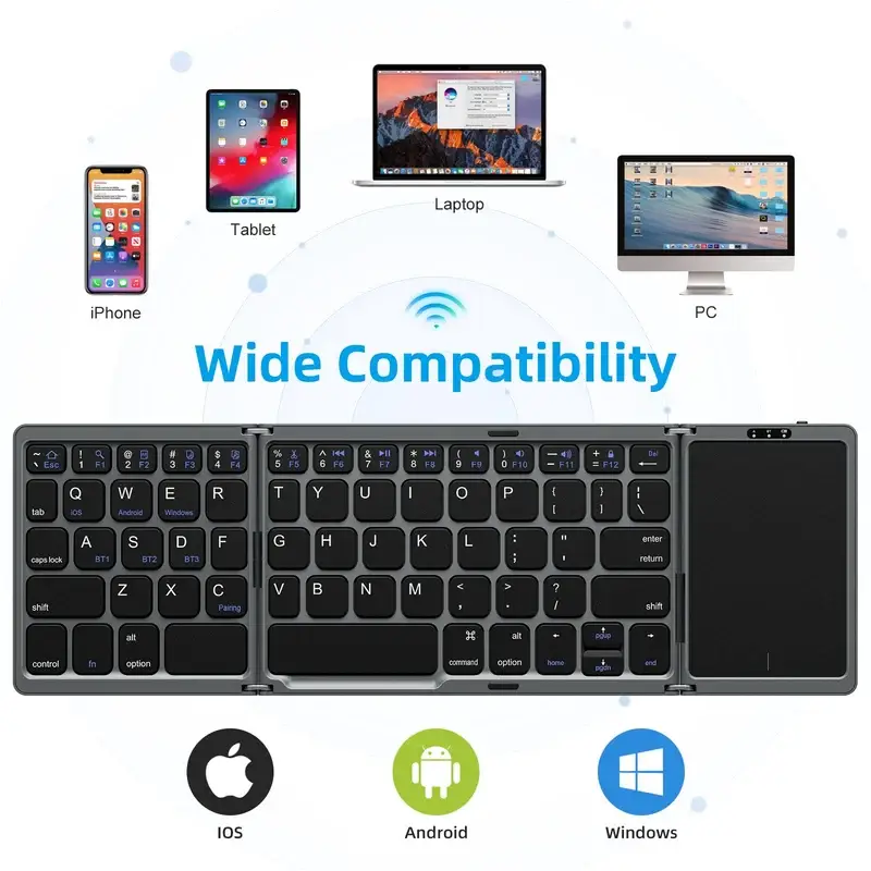 🔥Last Day Promotion 49% OFF🔥Foldable Bluetooth Keyboard with Touchpad